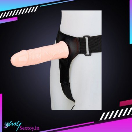 LeLuv 8 Male Hollow Vibrating Strap On SO-016