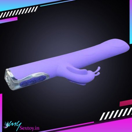 Black T- Transfer Beads Stick Rabbit Vibrator RV-021