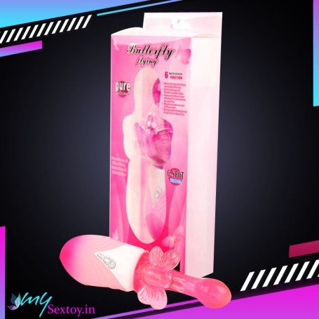 Butterfly Clitoris 6 Function Rotation Rabbit Vibrator RV-017
