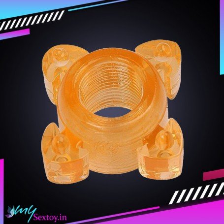 Transparent 4 Tube FingerCock Ring CR-010