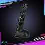 8 inch Black Realistic Non Vibrator  With Suction Cup RSNV-018