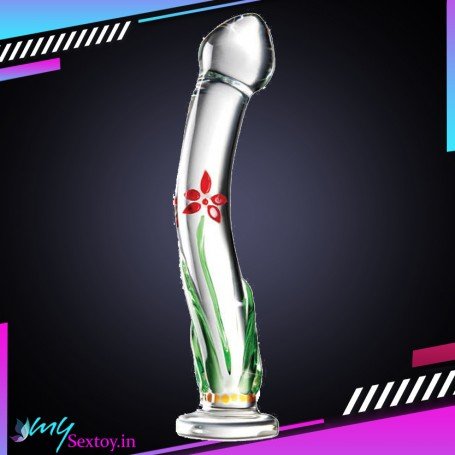 Flower Crystal Glass Dildo Sex Toy GD-004